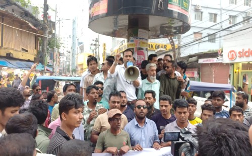 ময়মনসিংহে যুবদলের প্রতিবাদ মিছিল 