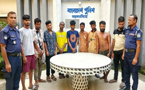 ময়মনসিংহে ডিবি ও থানা পুলিশের যৌথ অভিযানে সক্রিয় ছিনতাইকারী চক্রের আরও ৯ সদস্য গ্রেপ্তার 